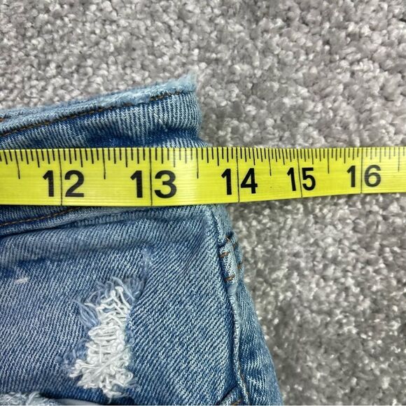 Abercrombie & Fitch Jeans Women’s 27 Short Blue Skinny High Rise Ripped Holes - Picture 9 of 13